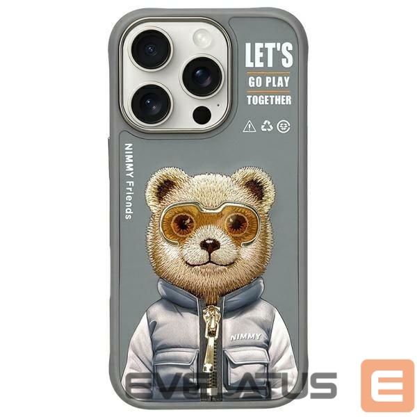 Other goods Nimmy Nimmy Cool&Cute 2.0 Bear Case for iPhone 16 Pro - Gray
