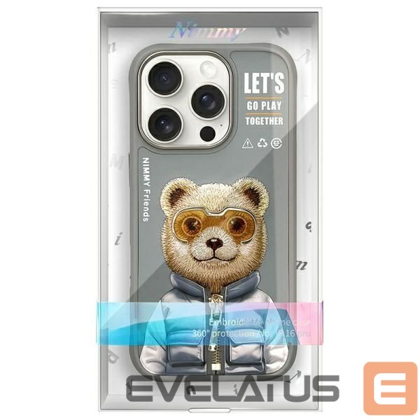 Other goods Nimmy Nimmy Cool&Cute 2.0 Bear Case for iPhone 16 Pro - Gray