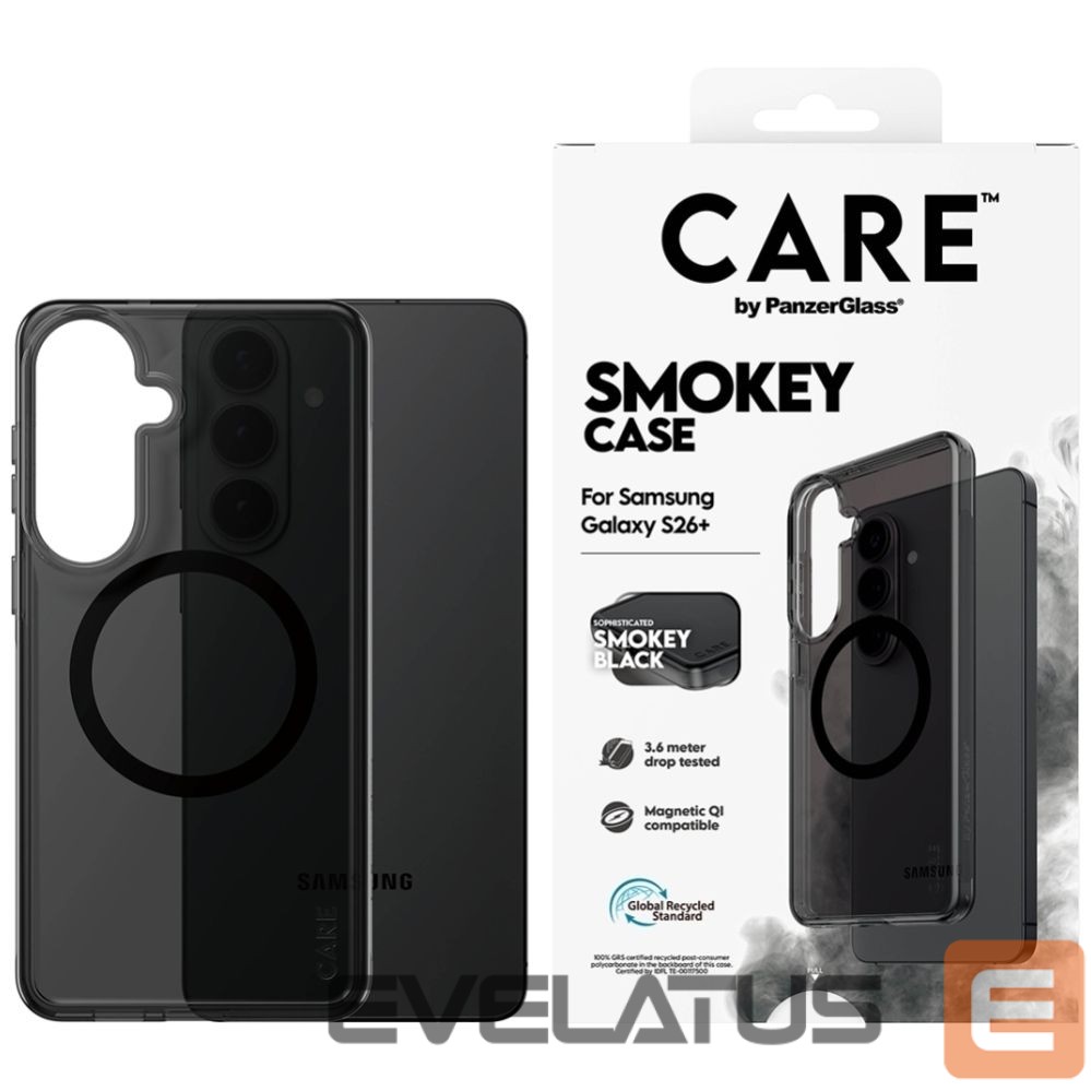 Other goods Panzer Glass CARE by PanzerGlass Urban Explorer Smokey Case w. Black Qi for Samsung Galaxy S26+ - Black