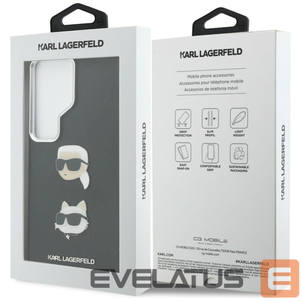 Muud kaubad Karl Lagerfeld Karl Lagerfeld Saffiano Double Heads Metal Case for Samsung Galaxy S26 Ultra - Black