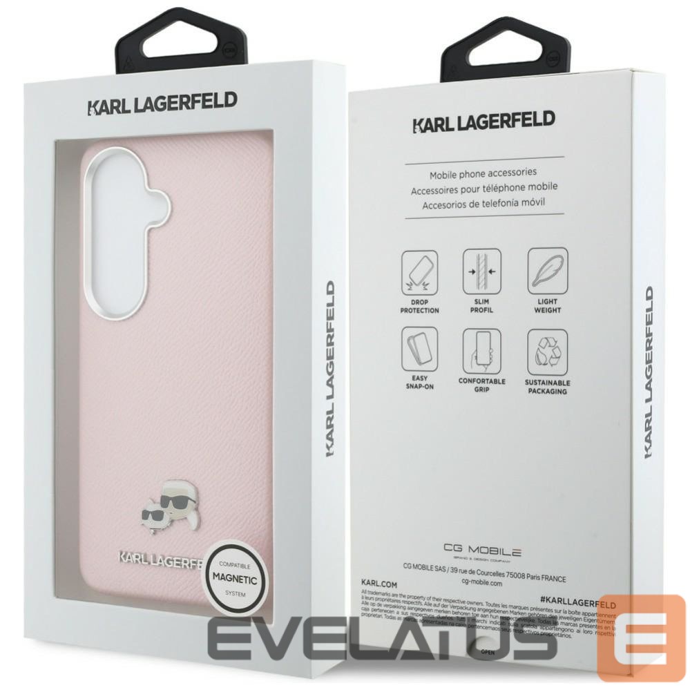 Muud kaubad Karl Lagerfeld Karl Lagerfeld Saffiano KC Metal Logo MagSafe Case for Samsung Galaxy S26+ - Pink