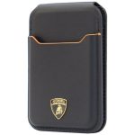 Другие товары Audi  Lamborghini D1 Genuine Leather MagSafe mobile phone wallet - black and orange 