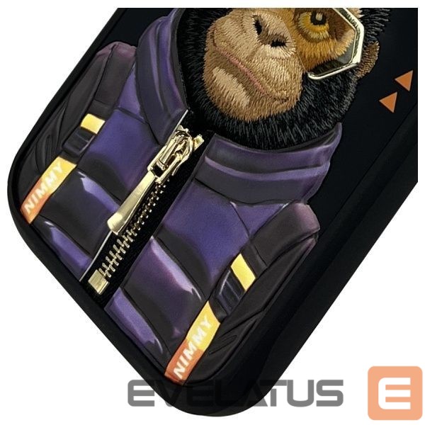 Muud kaubad Nimmy Nimmy Cool&Cute 2.0 Monkey Case for iPhone 16 Pro Max - Black