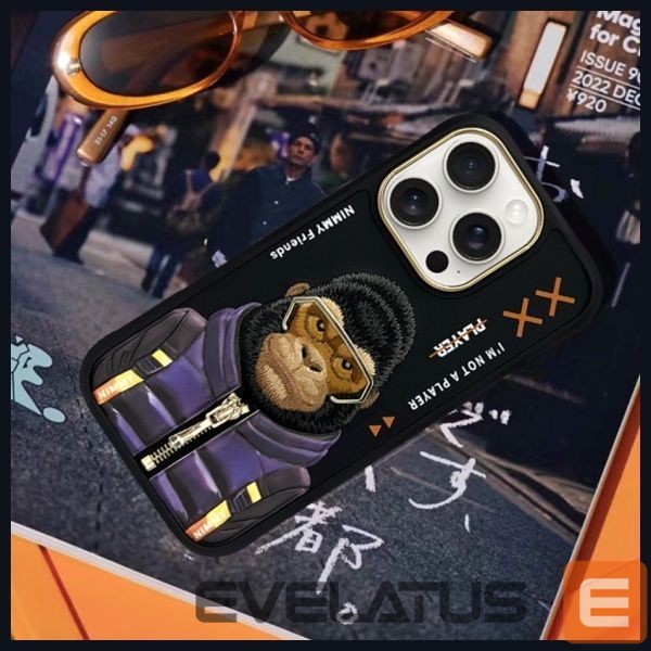 Muud kaubad Nimmy Nimmy Cool&Cute 2.0 Monkey Case for iPhone 16 Pro Max - Black