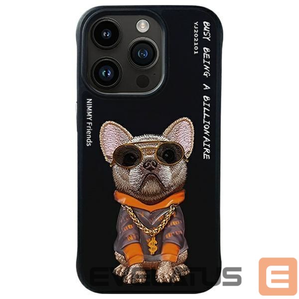 Muud kaubad Nimmy Nimmy Glasses Cool Dog Case for iPhone 15 Pro - Black
