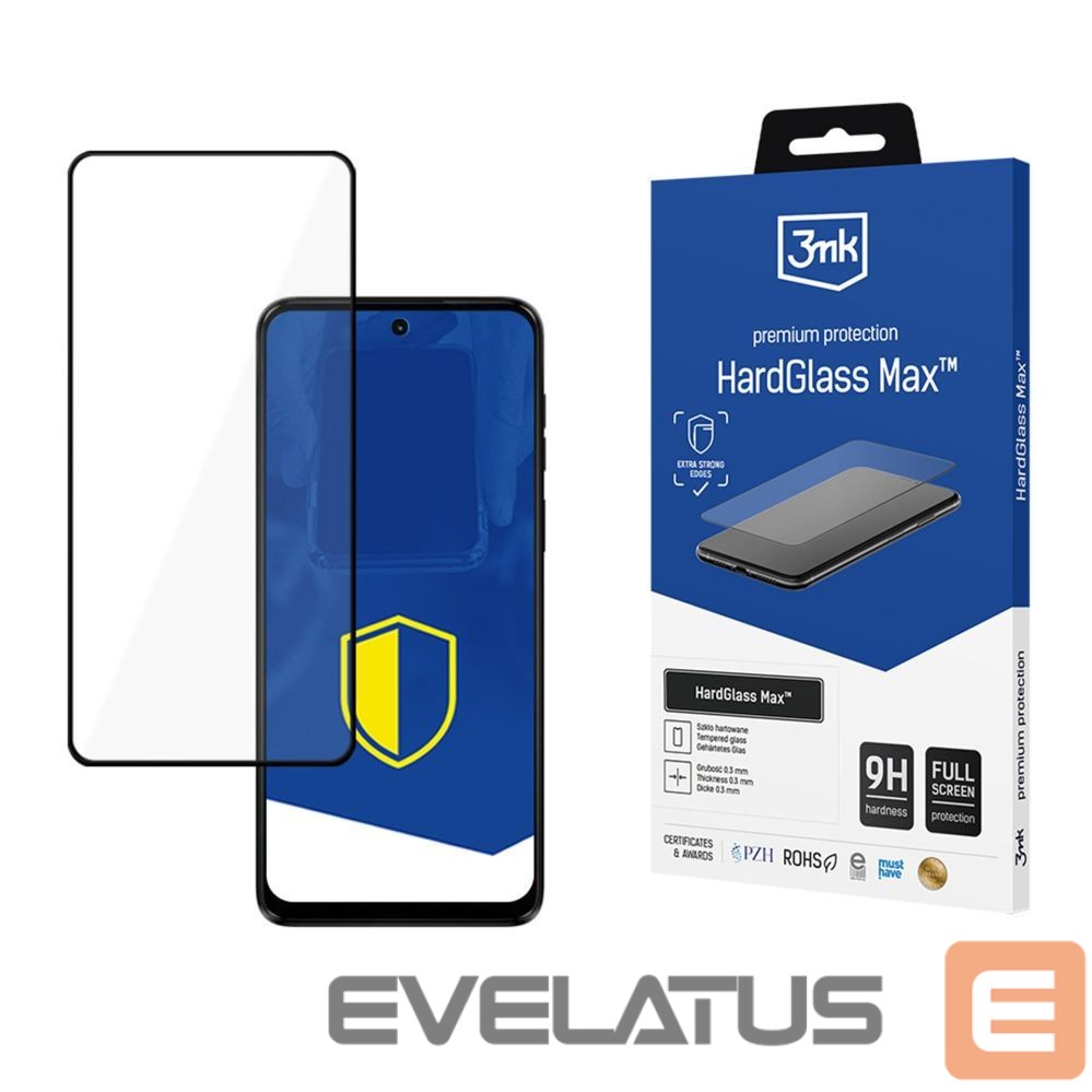 Other goods 3MK Reinforced full-screen tempered glass 3mk HardGlass Max Black for Motorola Moto G14