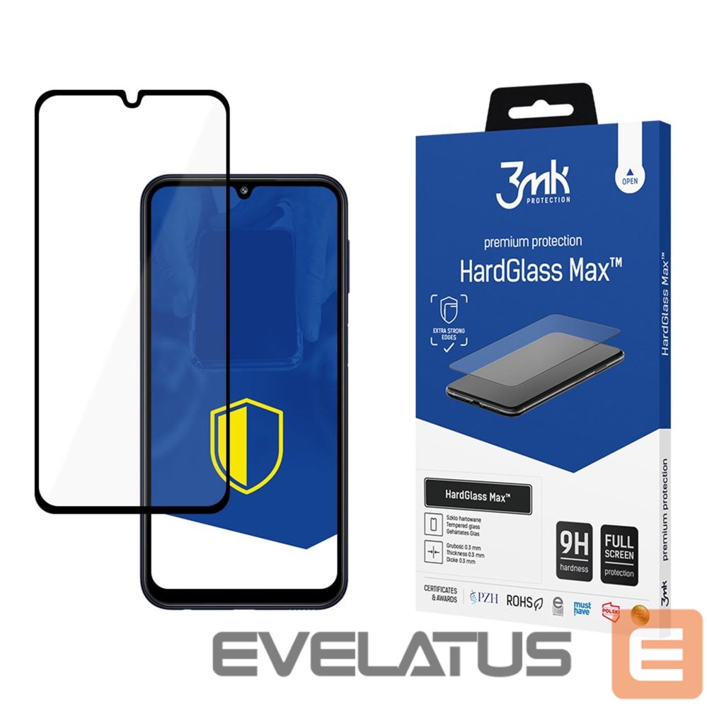 Muud kaubad 3MK Reinforced Full Coverage Tempered Glass 3mk HardGlass Max Black for Samsung Galaxy M34 5G