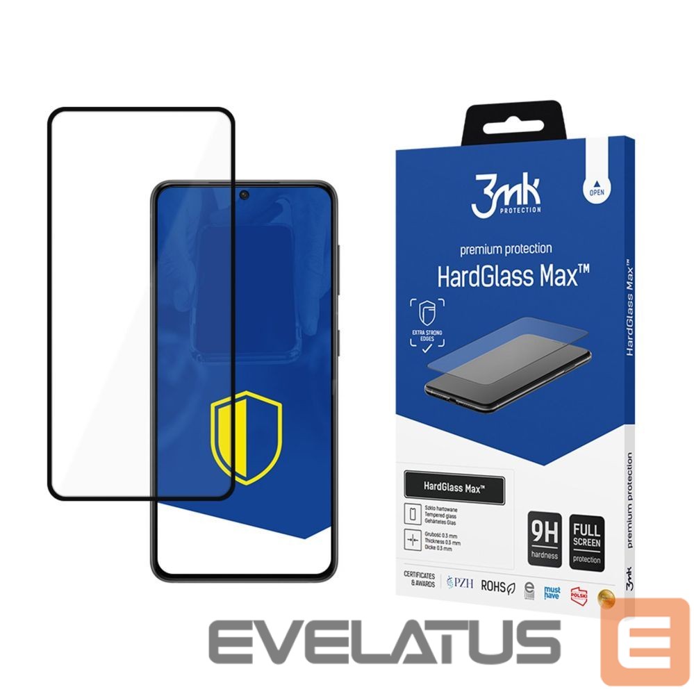 Muud kaubad 3MK Reinforced Full Coverage Tempered Glass 3mk HardGlass Max Black for Samsung Galaxy S21 5G