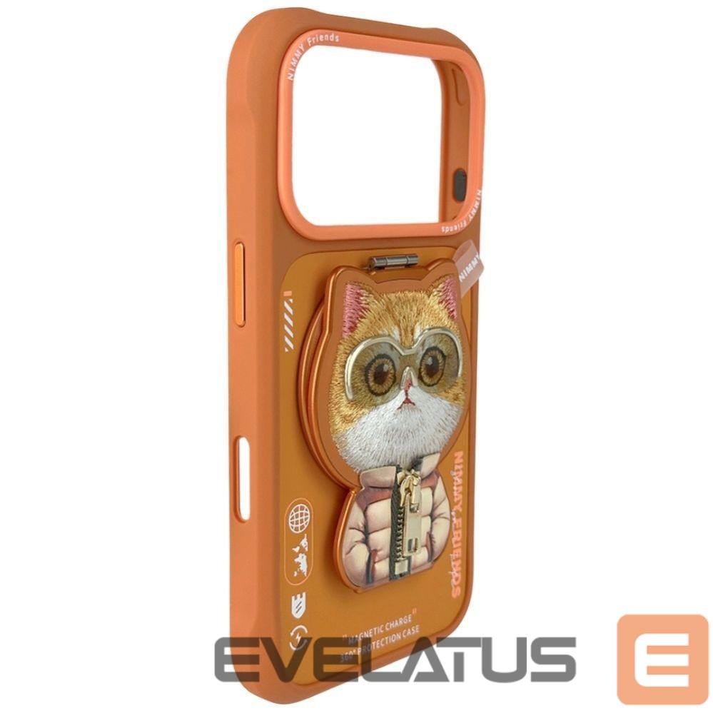 Muud kaubad Nimmy Nimmy Cool&Cute 2.0 Cat Case for iPhone 17 Pro with Magnetic Hanger - Orange