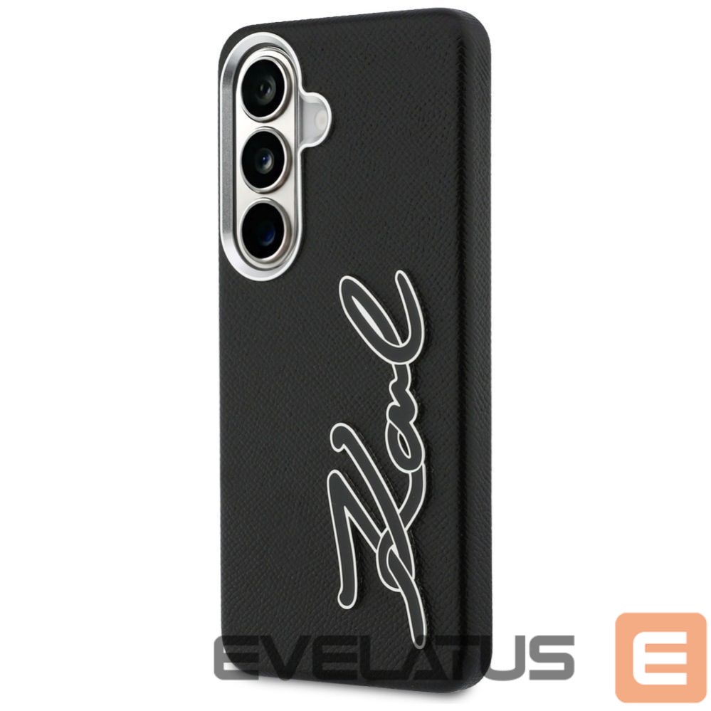 Other goods Karl Lagerfeld Karl Lagerfeld Grained Signature Metal Resin Logo Case for Samsung Galaxy S26 - Black