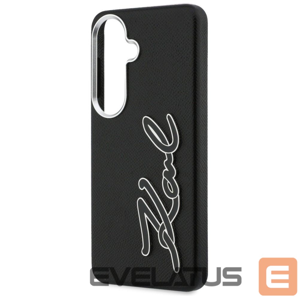 Other goods Karl Lagerfeld Karl Lagerfeld Grained Signature Metal Resin Logo Case for Samsung Galaxy S26 - Black