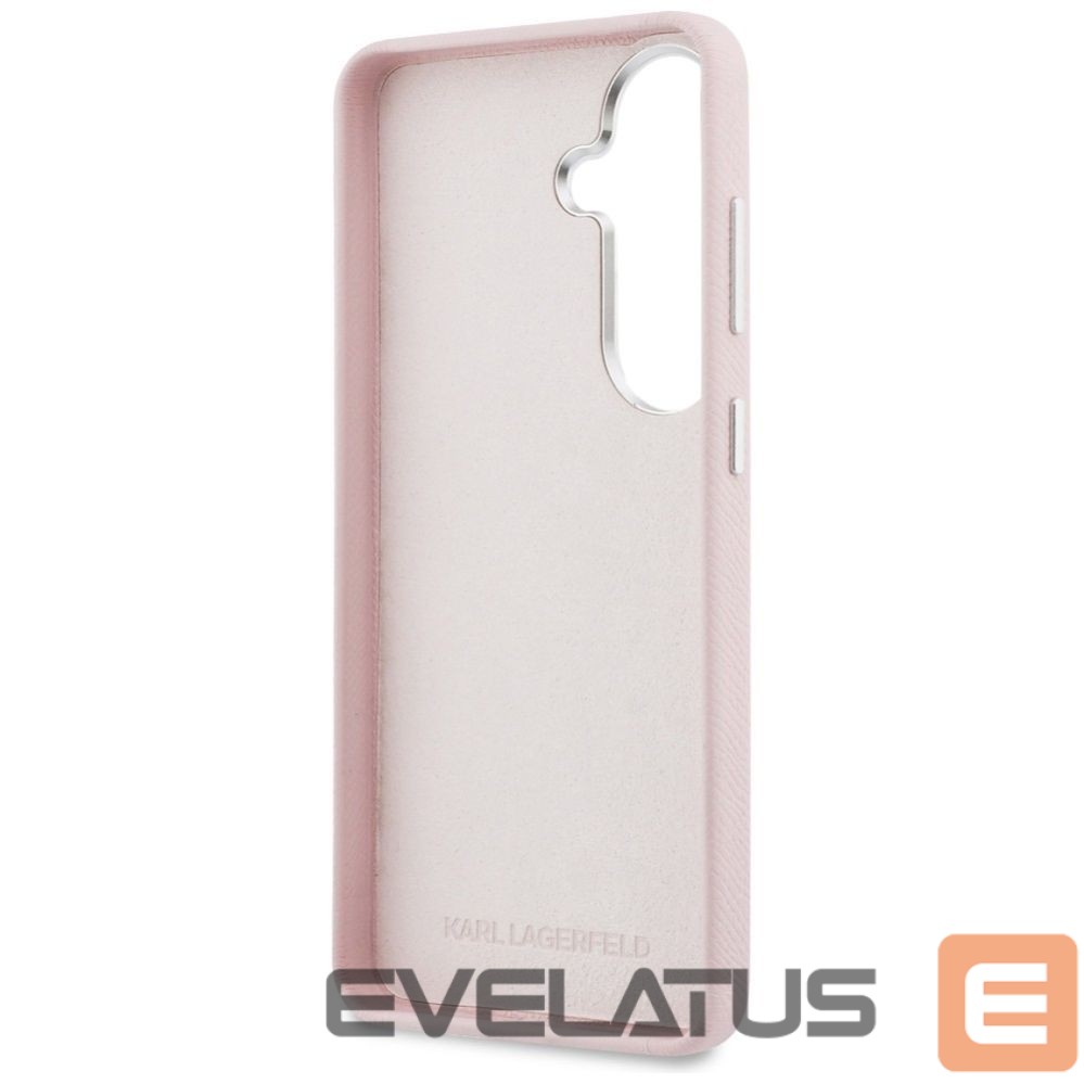 Other goods Karl Lagerfeld Karl Lagerfeld Grained Signature Metal Resin Logo Case for Samsung Galaxy S26 - Pink