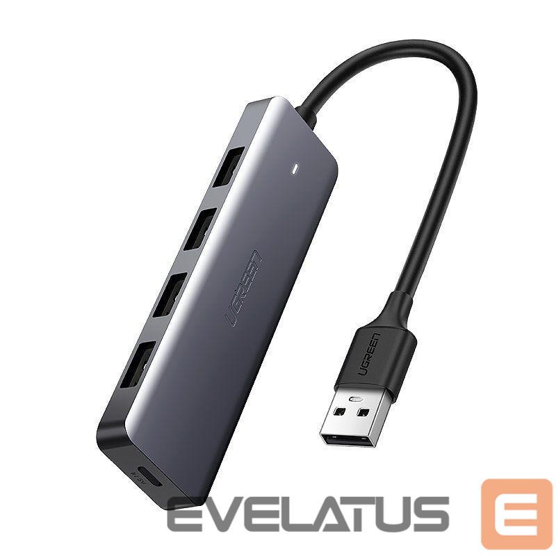 Kaabel Ugreen Ugreen USB HUB - 4x USB 3.2 Gen 1 with micro USB power port gray (CM219 50985)