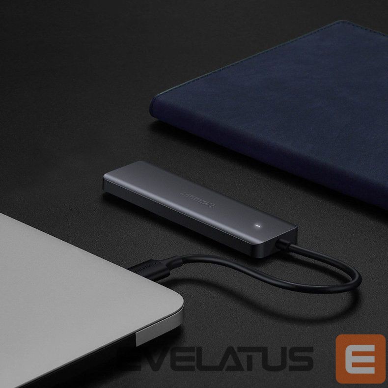 Kaabel Ugreen Ugreen USB HUB - 4x USB 3.2 Gen 1 with micro USB power port gray (CM219 50985)