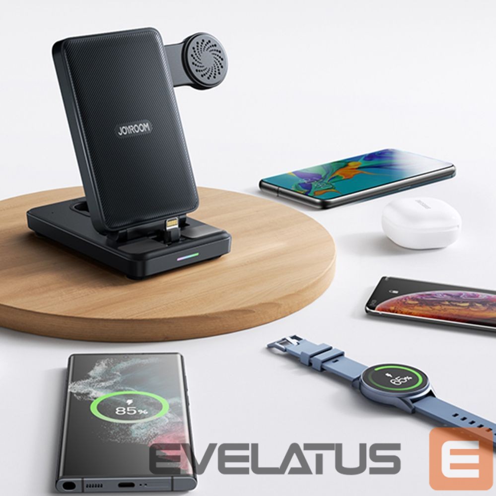 Adapter Joyroom Joyroom JR-WQS01 Samsung Galaxy USB-C 4in1 charging station foldable + USB-A - USB-C cable - black