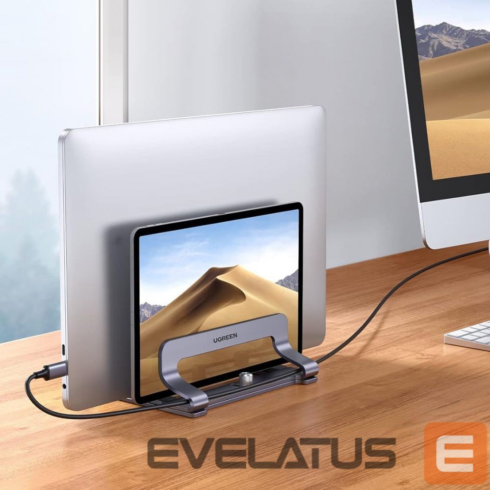 Laadija Ugreen Ugreen LP258 Vertical Stand for 2 Devices Aluminum for Laptop Tablet - Silver