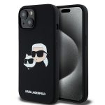 Cits mobilo telefonu aksesuārs Karl Lagerfeld  Karl Lagerfeld Silicone Karl&Choupette MagSafe case for iPhone 15 / 14 / 13 - black 