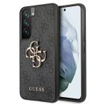 Back panel cover Guess  Guess GUHCS22S4GMGGR S901 S22 szary/grey hardcase 4G Big Metal Logo 