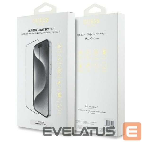 Protective glass Guess - iPhone 16 Pro Screen Protector 2.5D Outline