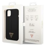 Nugarėlės dėklai Guess  Guess GUHCP14SSLTGK iPhone 14 6.1" black/black hardcase Silicone Triangle 