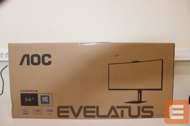 Монитор AOC SALE OUT. | CU34V5CW/BK | 34 " | VA | 21:9 | 100 Hz | 4 ms | 3440 x 1440 pixels | HDMI ports quantity 1 | DAMAGED PACKAGING