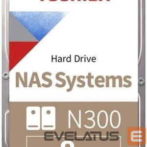 Kõvaketas HDD Toshiba  HDD NAS N300 3.5" 8TB / 7.2k / SATA / 512MB / Reliability: 24x7, 180TB per year, 1.2M hours / 3Y Warranty | 