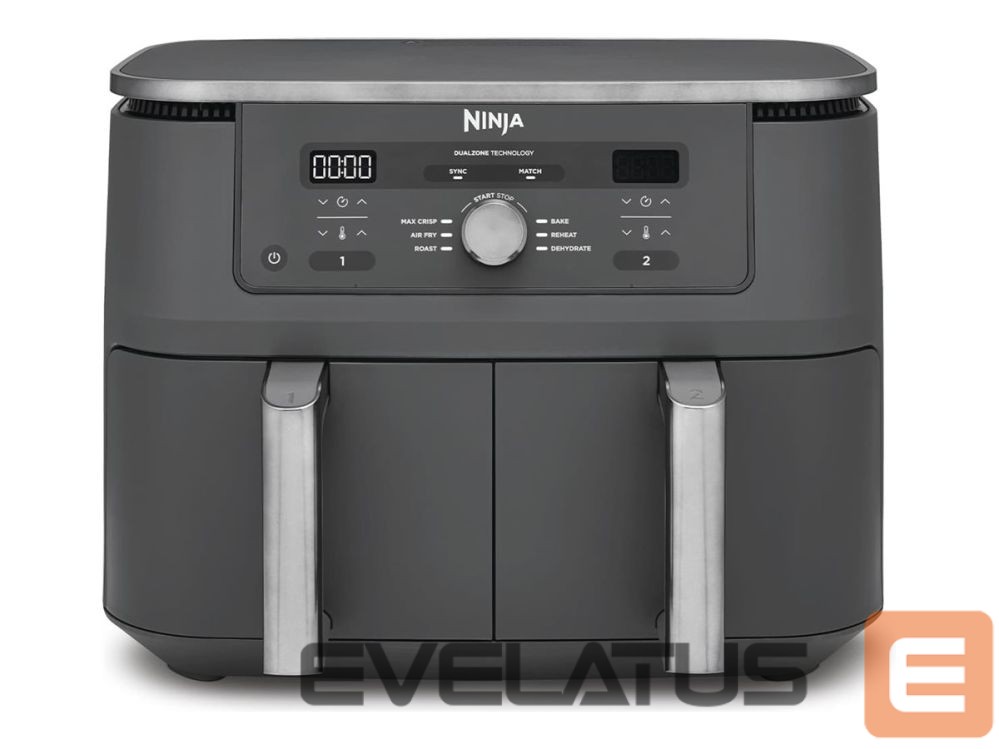 Настольный гриль Ninja DZ400EU Dual Zone Air Fryer, 9.5 L, Grey