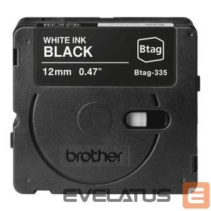 Tarvikud ja tarvikud Brother  BTAG-335 | White on Black | Btag 