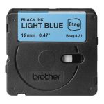Aksesuāri un izejmateriāli Brother  BTAG-L31 | Black on Light Blue | Btag 