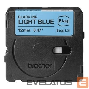 Tarvikud ja tarvikud Brother  BTAG-L31 | Black on Light Blue | Btag 