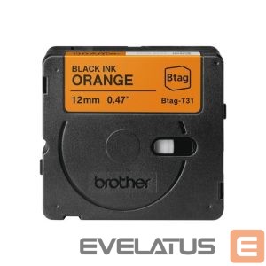 Tarvikud ja tarvikud Brother  BTAG-T31 | Black on Orange | Btag 