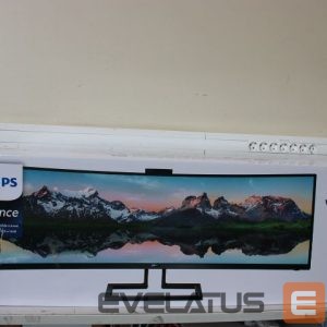 Монитор Philips  SALE OUT.  499P9H/00 48,8" (124 cm) VA/32:9, 5120 x 1440, 450 cd/m2/ HDMI, USB/ Black, DAMAGED PACKAGING | SuperWide curved LCD display | 499P9H/00 | 48.8 " | VA | Dual QHD | 32:9 | 70 Hz | 5 ms | 5120 x 1440 pixels | 450 cd/m² | Headphone out | HDMI ports quantity 2 | Black | DAMAGED PACKAGING 