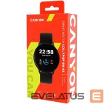 Nutikell Canyon  CANYON Lollypop SW-63, Smart watch, 1.3inches IPS full touch screen, Round watch, IP68 waterproof, multi-sport mode, BT5.0, compatibility with iOS and android, black, Host: 25.2*42.5*10.7mm, Strap: 20*250mm, 45g 