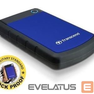 Kõvaketas HDD Transcend  External HDD||StoreJet|1TB|USB 3.0|Colour Blue|TS1TSJ25H3B 