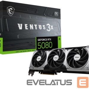 Графическая карта / Видеокарты MSI  Graphics Card||NVIDIA GeForce RTX 5080|16 GB|GDDR7|256 bit|PCIE 5.0 16x|Dual Slot Fansink|1xHDMI|3xDisplayPort|RTX508016GVENTUS3XOC 