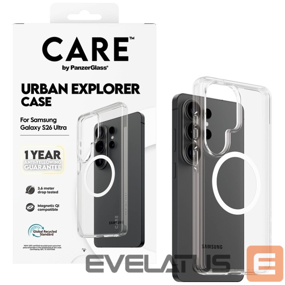 Muud kaubad Panzer Glass CARE by PanzerGlass Urban Explorer Transparent Case w. White Qi for Samsung Galaxy S26 Ultra - transparent