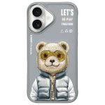 Citas preces Nimmy  Nimmy Cool&Cute 2.0 Bear Case for iPhone 16 - Gray 