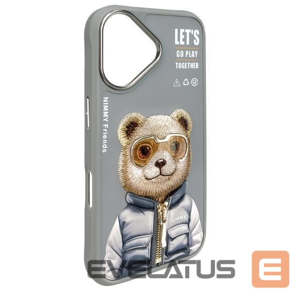 Other goods Nimmy Nimmy Cool&Cute 2.0 Bear Case for iPhone 16 - Gray