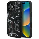 Kitos prekės Karl Lagerfeld  Karl Lagerfeld Grained Pattern & Logo MagSafe Case for iPhone 16 - Black 