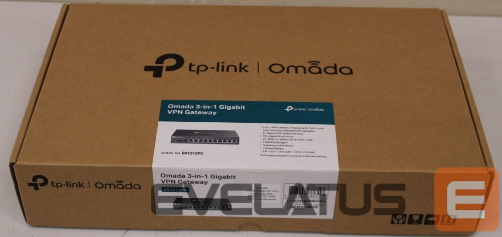 Роутер TP-Link SALE OUT. Omada 3-in-1 Gigabit VPN Router | ER7212PC | 802.1q | 10/100/1000 Mbit/s | Ethernet LAN (RJ-45) ports 8 | Mesh Support No | MU-MiMO No | No mobile broadband | 24 month(s) | USED, SCRATCHED ON BACK