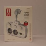 Cable ColorWay  SALE OUT.  CW-CHE24PDW Power Socket: 2xEU plugs/3xUSB-A/1xUSB-C White 2.5M |  Power Socket | CW-CHE24PDW | DAMAGED PACKAGING 