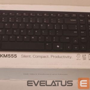 Computer keyboard Dell  SALE OUT.  KM555 | Keyboard and Mouse Set | Wireless | Lithuanian | Black | REFURBISHED 